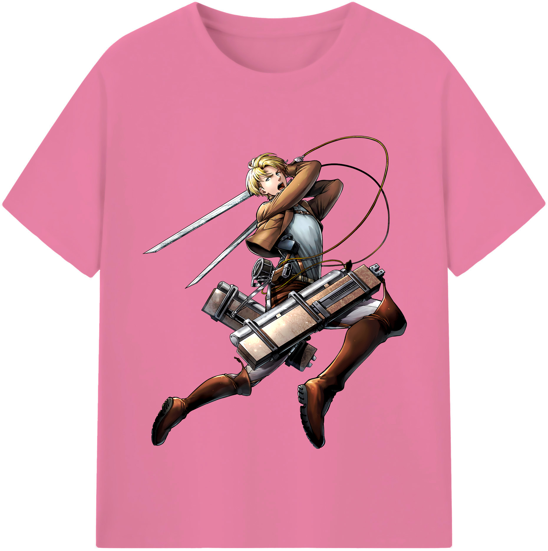（画像用） 進撃の巨人 Attack on Titan 綿100％半袖Tシャツ（フロントプリント）
